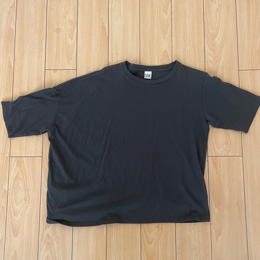 OAK tan drop shoulder tee